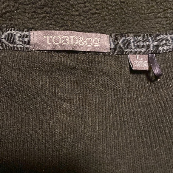 Toad&Co Men’s Brickland Full Zip Fleece Vest, Black and Gray Size L - Picture 6 of 7